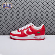 Nike Air Force 1 Low By Virgil Abloh White Red Men's