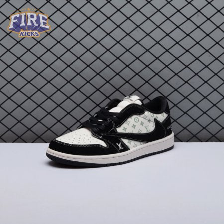 Travis Scott x Fragment Design x Air Jordan 1 Low OG SP Black Off White Grey LX1988-200 Unisex