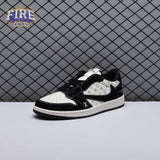 Travis Scott x Fragment Design x Air Jordan 1 Low OG SP Black Off White Grey LX1988-200 Unisex
