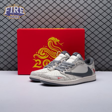Travis Scott x Fragment Design x Air Jordan 1 Low OG SP XS3086-009 Unisex