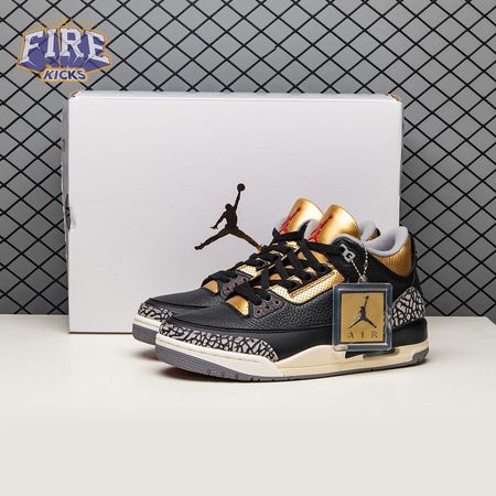 Air Jordan 3 Black Gold Men's