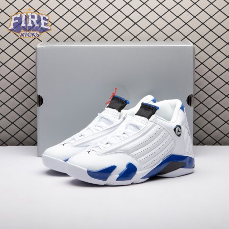 Jordan 14 Retro White Hyper Royal 487471-104 Men's