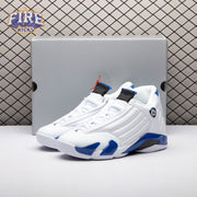 Jordan 14 Retro White Hyper Royal 487471-104 Men's