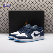 Jordan 1 Low Midnight Navy University Blue 553558-404 Unisex