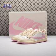 Jordan 1 Retro Low OG SP Travis Scott Shy Pink IQ7604-100 Unisex