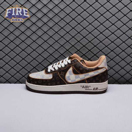 Nike Air Force 1 Low Monogram Brown Damier Azur Unisex (Special Box)