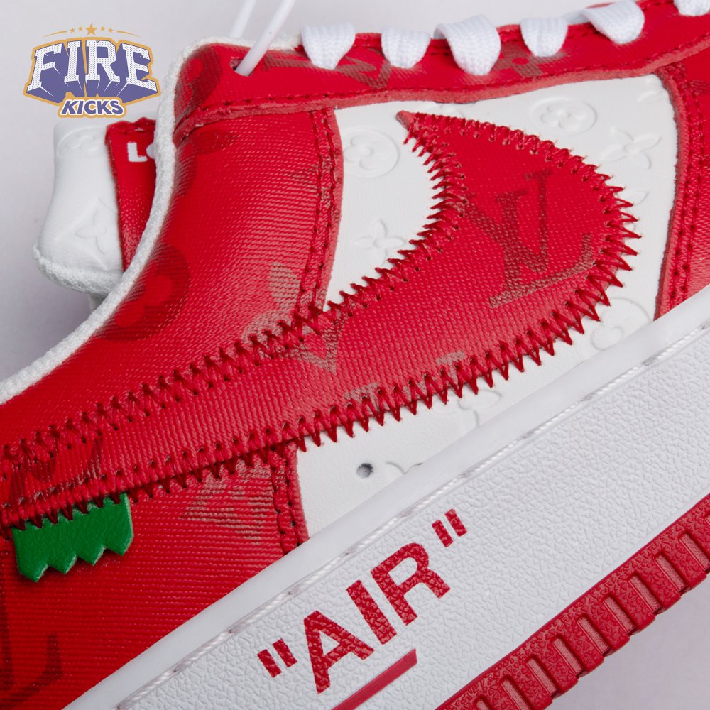 Nike Air Force 1 Low By Virgil Abloh White Red Men's