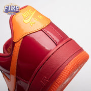 Nike Air Force 1 Low Patent Leather Dark Team Red Safety Orange IO4489-601 Unisex