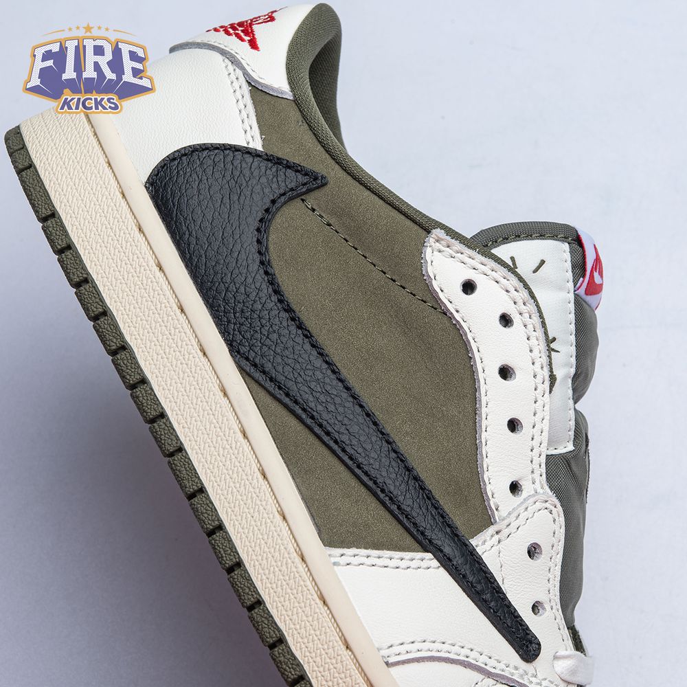 Travis Scott x Air Jordan 1 Low OG Medium Olive DM7866 200 Unisex