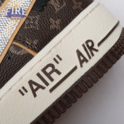 Nike Air Force 1 Low Monogram Brown Damier Azur Unisex