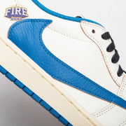 Jordan 1 Retro Low OG SP Fragment x Travis Scott Sail Military Blue DM7866-104 Unisex