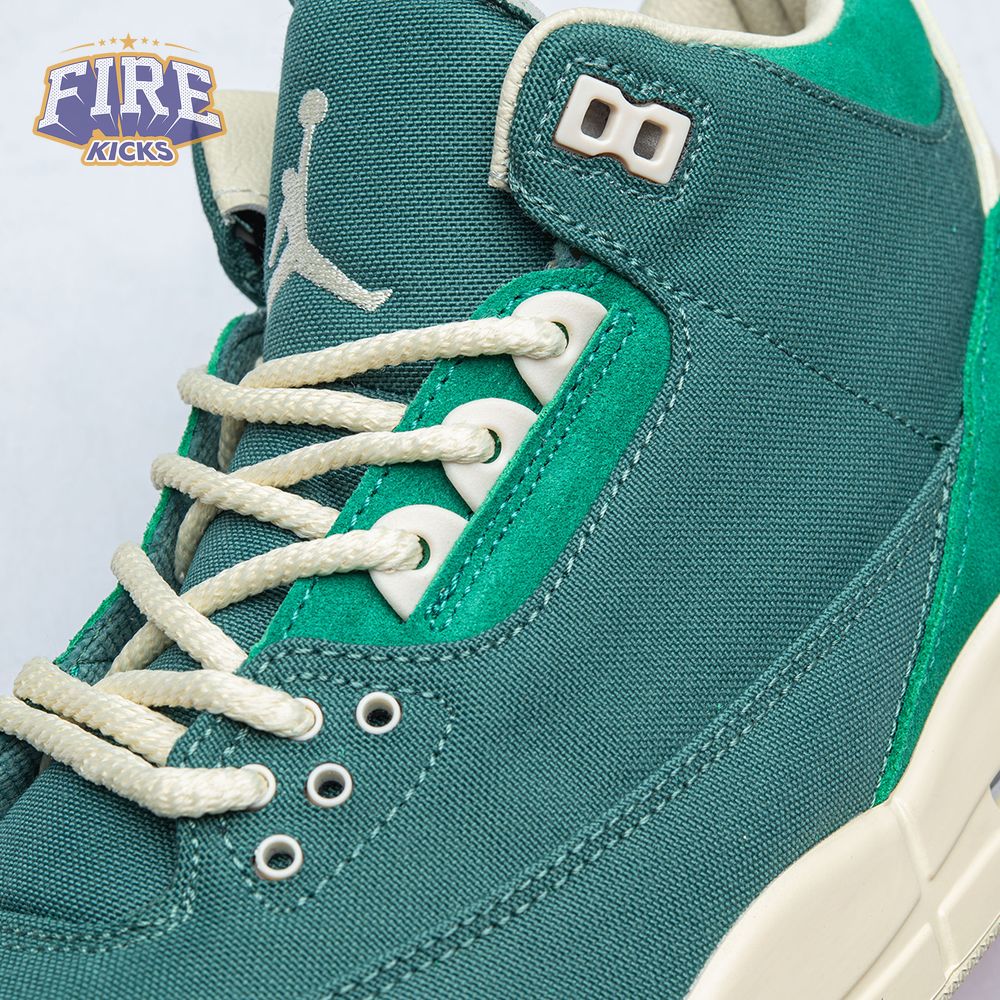 Air Jordan 3 Retro Bicoastal Black Malachite Fossil FZ7974-300 Unisex