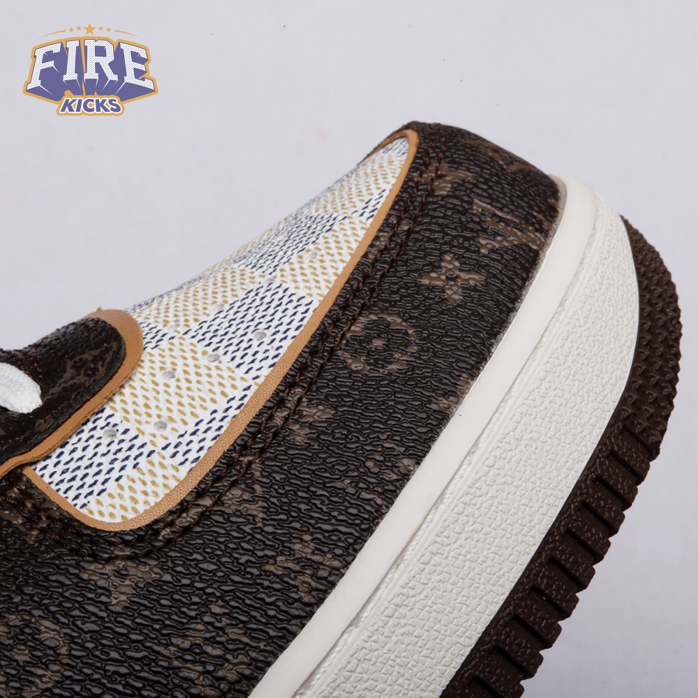 Nike Air Force 1 Low Monogram Brown Damier Azur Unisex (Special Box)