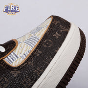 Nike Air Force 1 Low Monogram Brown Damier Azur Unisex (Special Box)