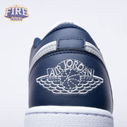 Jordan 1 Low Wolf Grey Midnight Navy 553558-141 Unisex