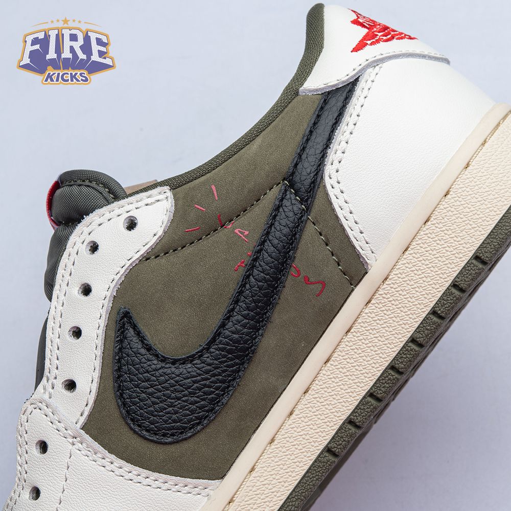Travis Scott x Air Jordan 1 Low OG Medium Olive DM7866 200 Unisex