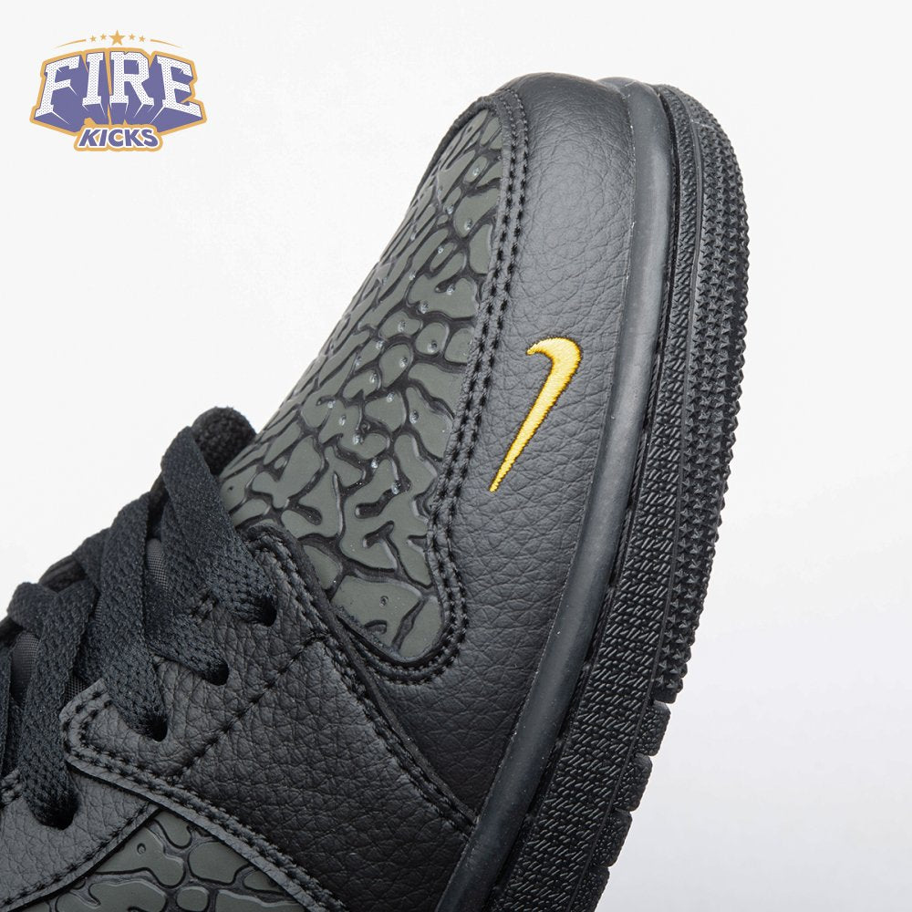 Jordan 1 Low Black Elephant Print IM6568-010 Unisex