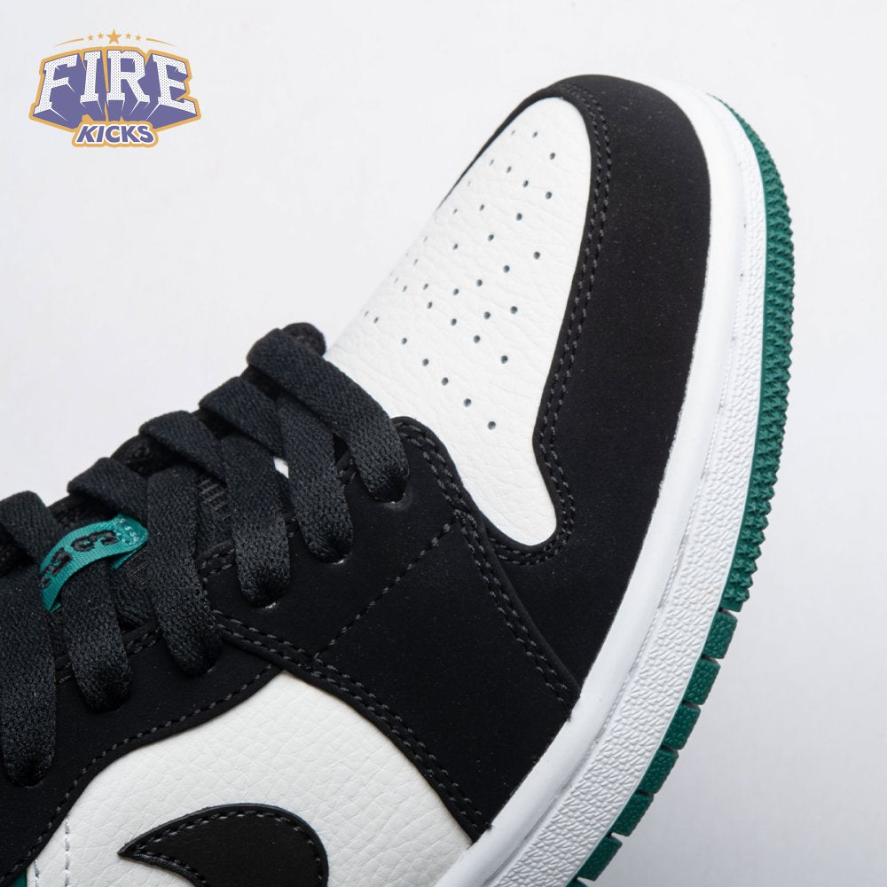 Jordan 1 Low White Black Mystic Green 553558-113 Unisex