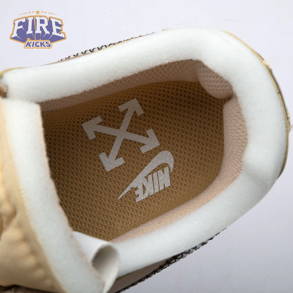 Off-White x Nike Air Force 1 07 Low Metal Gold OW Silver DX1419-900 Unisex
