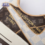 Nike Air Force 1 Low Monogram Brown Damier Azur Unisex