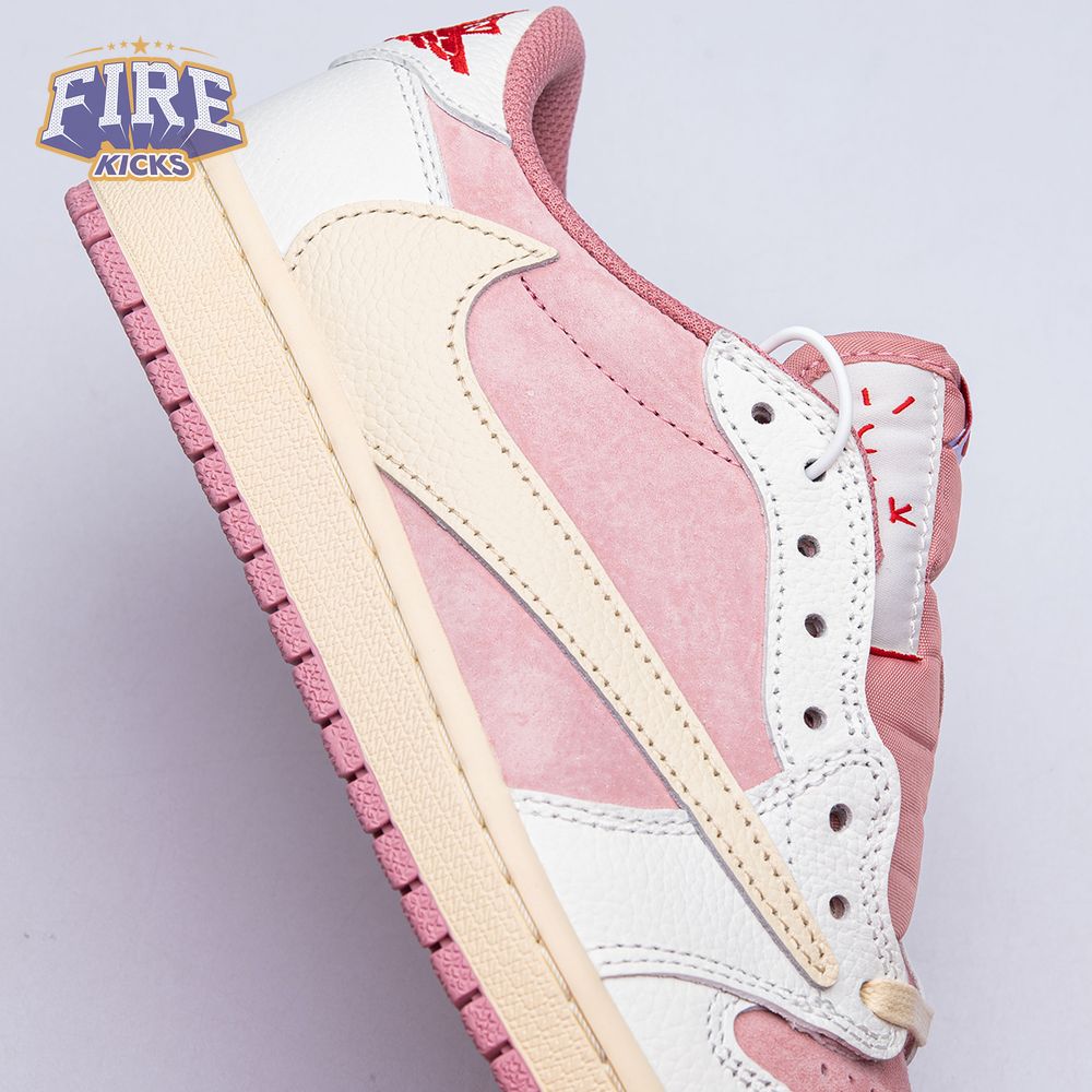 Travis Scott x Air Jordan 1 Low OG Pink Beige Red DM7866-600 Unisex