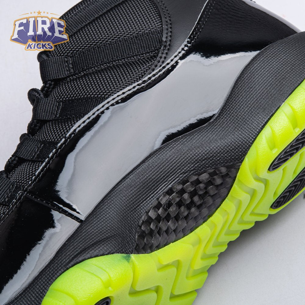 Air Jordan 11 GS Black Barely Volt Men's