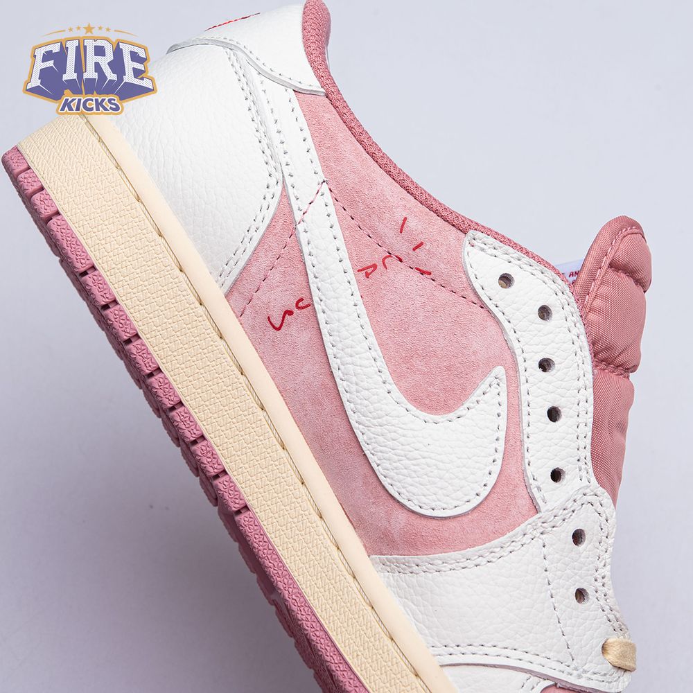 Travis Scott x Air Jordan 1 Low OG Pink Beige Red DM7866-600 Unisex