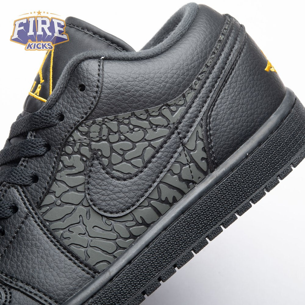 Jordan 1 Low Black Elephant Print IM6568-010 Unisex