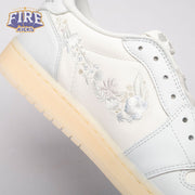 Jordan 1 Retro Low OG Rabbit Floral Swoosh IF4391-100 Unisex