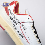 OFF-WHITE x Jordan 2 Retro Low SP White Red Unisex