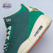 Air Jordan 3 Retro Bicoastal Black Malachite Fossil FZ7974-300 Unisex