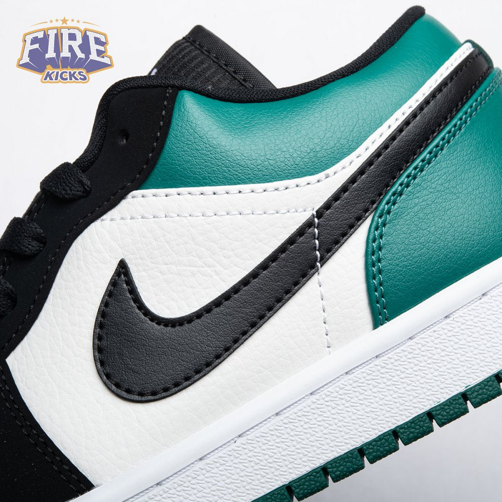 Jordan 1 Low White Black Mystic Green 553558-113 Unisex