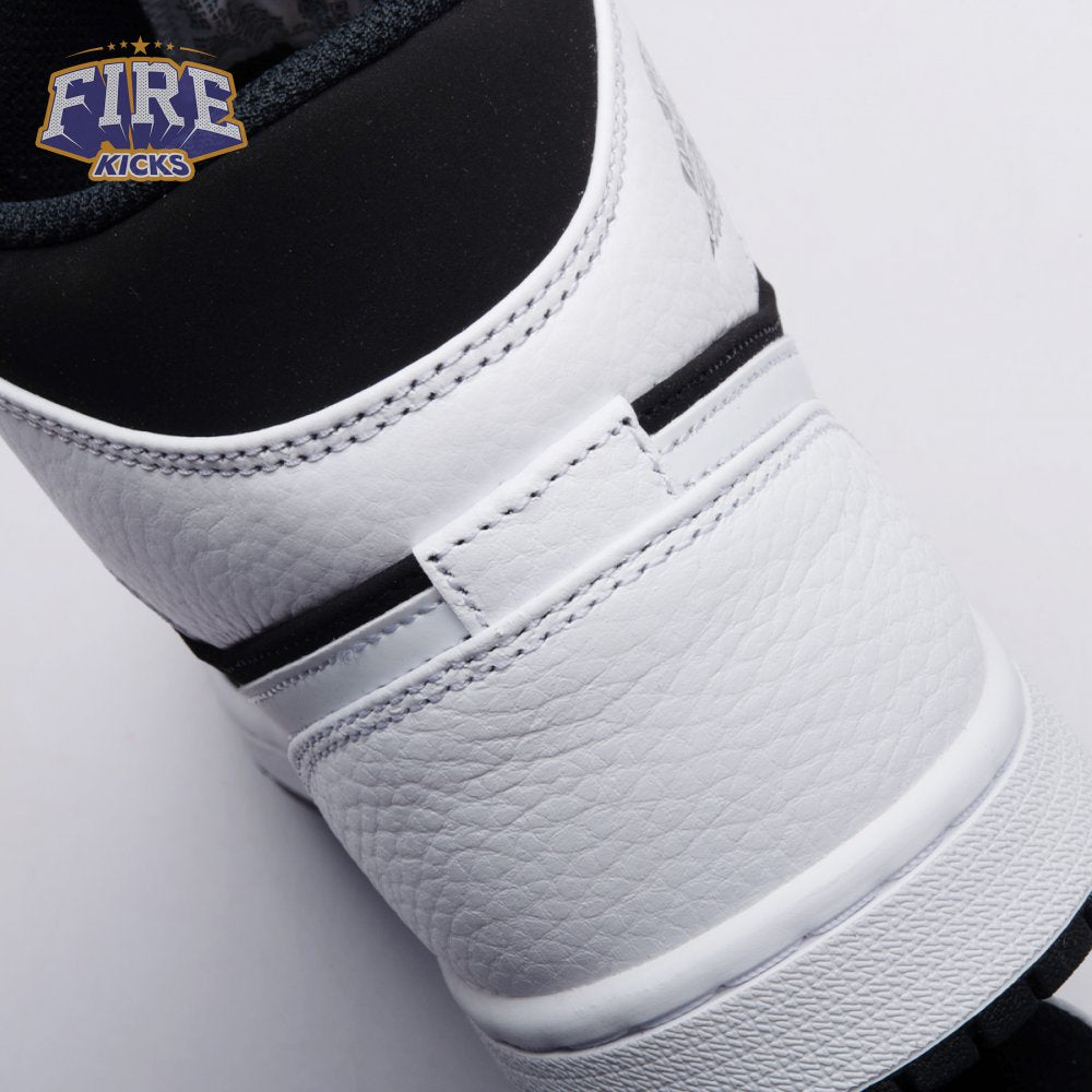 Air Jordan 1 Mid White Black Unisex