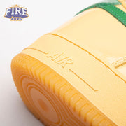 Nike Air Force 1 Low Patent Leather Topaz Gold Pine Green IO4489-700 Unisex