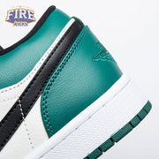 Jordan 1 Low White Black Mystic Green 553558-113 Unisex