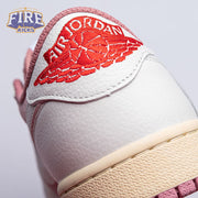 Travis Scott x Air Jordan 1 Low OG Pink Beige Red DM7866-600 Unisex