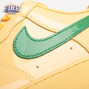 Nike Air Force 1 Low Patent Leather Topaz Gold Pine Green IO4489-700 Unisex