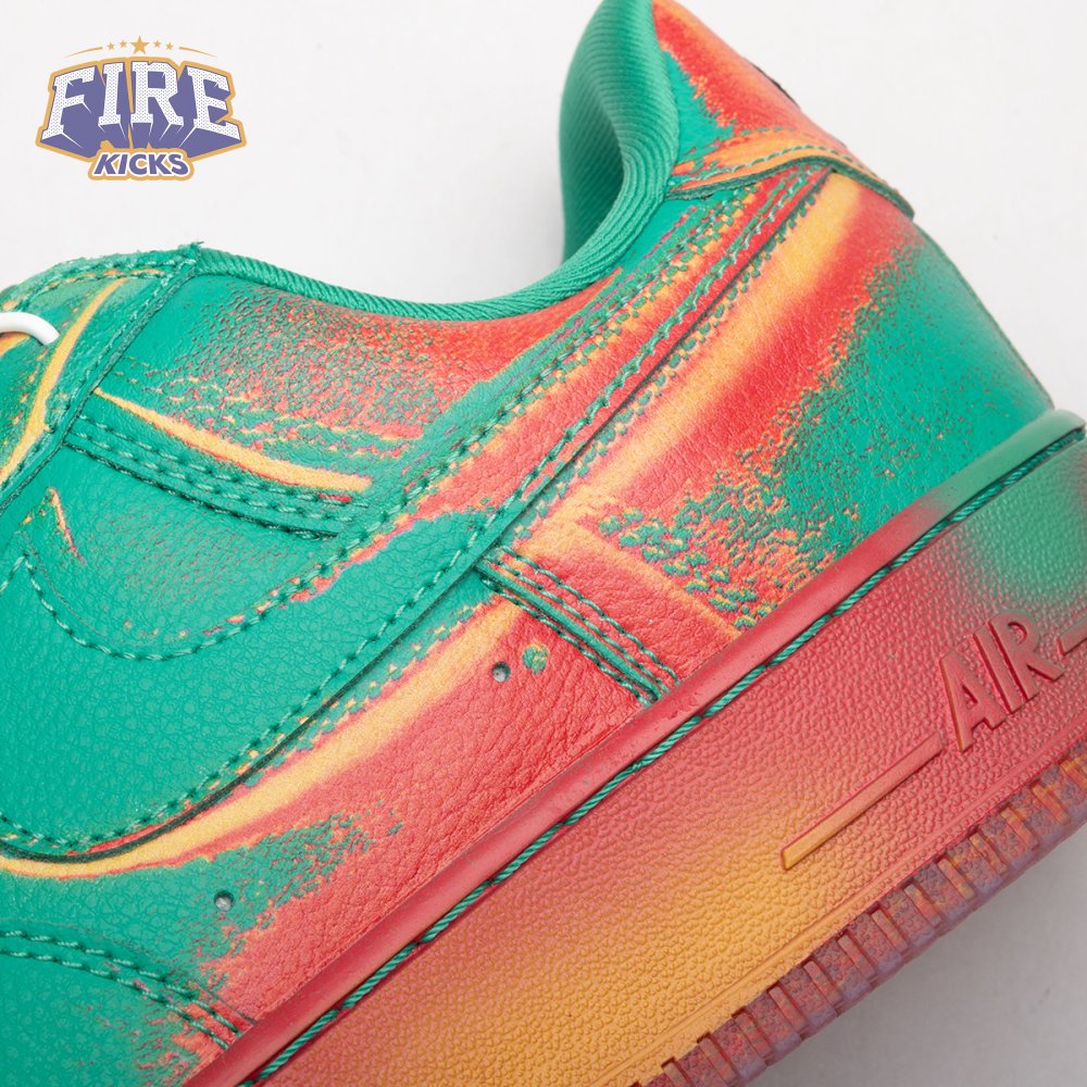 Nike Air Force 1 Low '07 Stadium Green Crimson IB6834-300 Unisex
