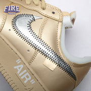 Off-White x Nike Air Force 1 07 Low Metal Gold OW Silver DX1419-900 Unisex