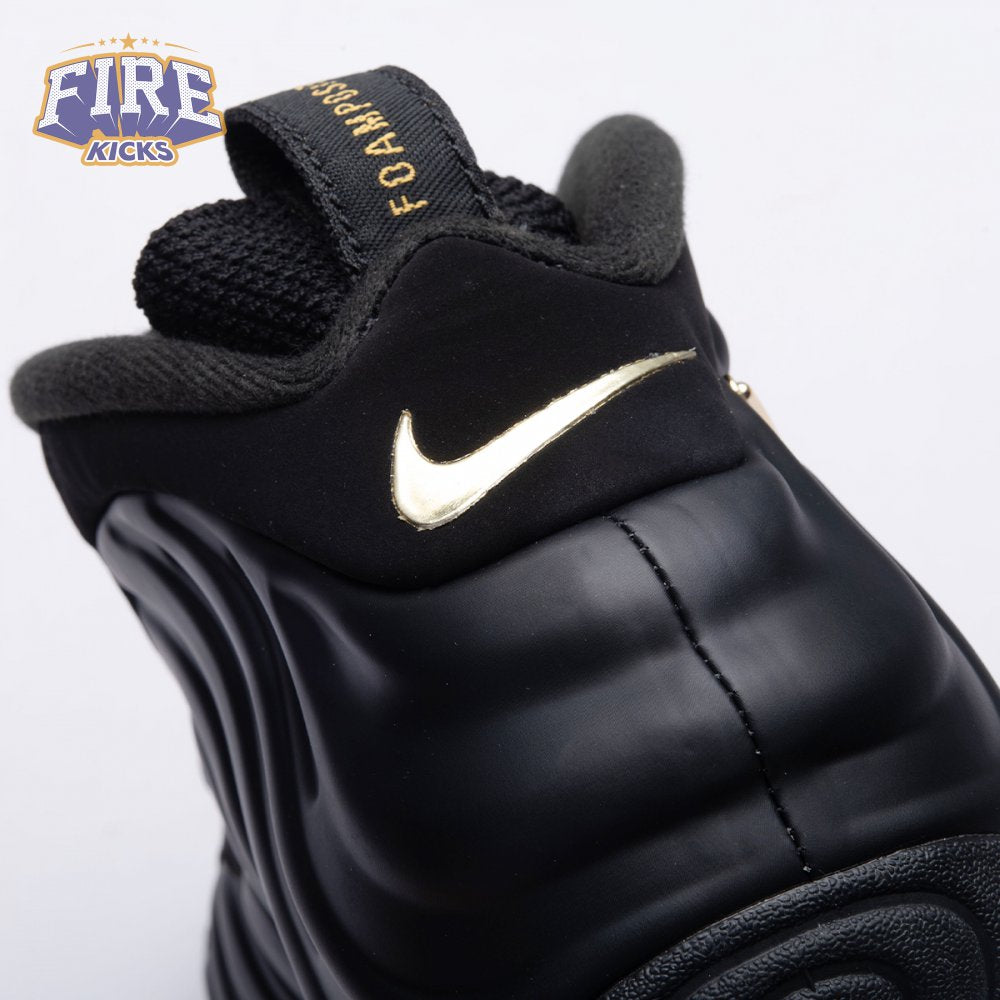 Nike Air Foamposite Pro Black Metallic Gold 624041-009 Unisex