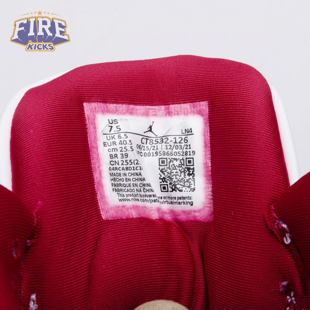 Jordan 3 Retro Cardinal Red CT8532-126 Unisex