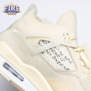 Air Jordan 4 RERO x Off-White AJ4 OW Sail Unisex