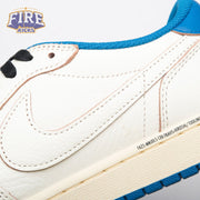Jordan 1 Retro Low OG SP Fragment x Travis Scott Sail Military Blue DM7866-104 Unisex