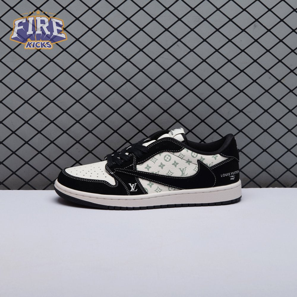 Travis Scott x Fragment Design x Air Jordan 1 Low OG SP Black Off White Grey LX1988-200 Unisex