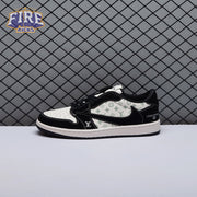 Travis Scott x Fragment Design x Air Jordan 1 Low OG SP Black Off White Grey LX1988-200 Unisex