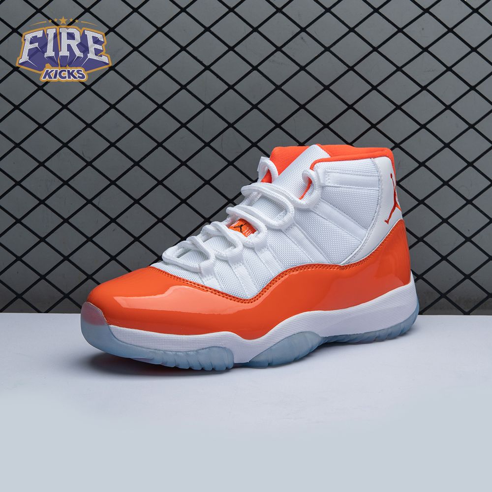 Air Jordan 11 Retro High 72-10 White Orange Men's