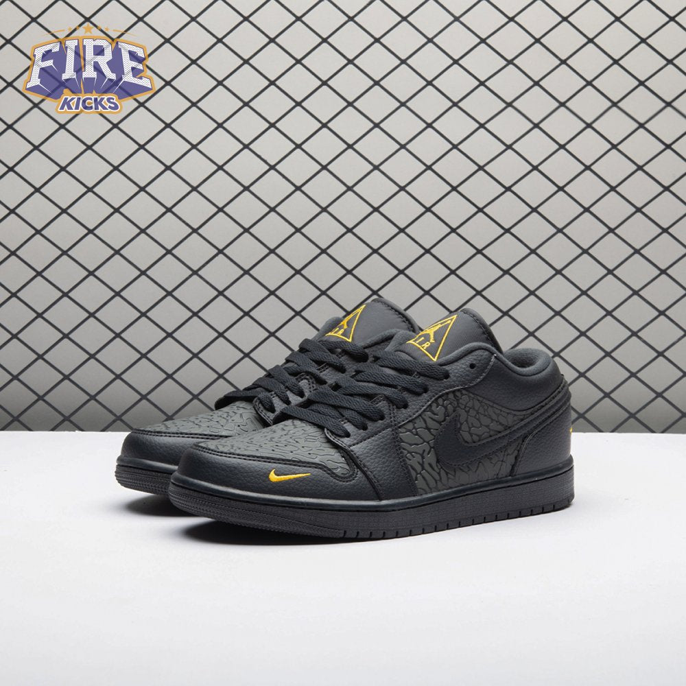 Jordan 1 Low Black Elephant Print IM6568-010 Unisex