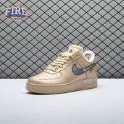Off-White x Nike Air Force 1 07 Low Metal Gold OW Silver DX1419-900 Unisex