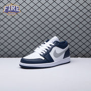 Jordan 1 Low Wolf Grey Midnight Navy 553558-141 Unisex