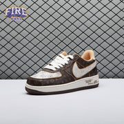 Nike Air Force 1 Low Monogram Brown Damier Azur Unisex